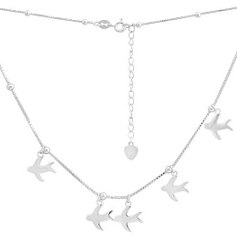 Silver necklace without stones