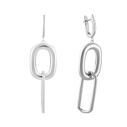 Silver earrings without stones