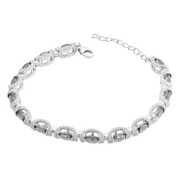 Серебряный браслет с топазом Лондон Блю 8.502ct