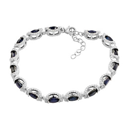 Серебряный браслет с сапфиром 12.81ct