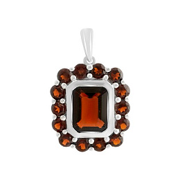Срібна підвіска з гранатом 4.575ct