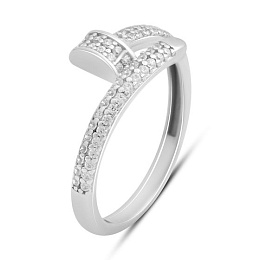 Срібна каблучка з фіанітами 0.62ct