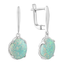 Серебряные серьги с опалом