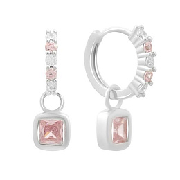 Silver Earrings with Fianites