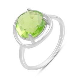 Серебряное кольцо с хризолітом 3.287ct