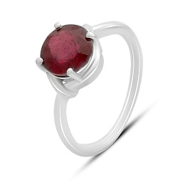 Серебряное кольцо с рубином