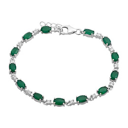 Серебряный браслет с агатом 6.142ct