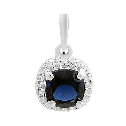 Серебряная подвеска с сапфиром nano 1.099ct