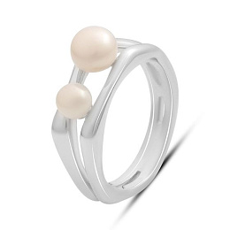 Серебряное кольцо с жемчугом 2.5ct