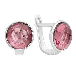 Серебряные серьги с фианитами