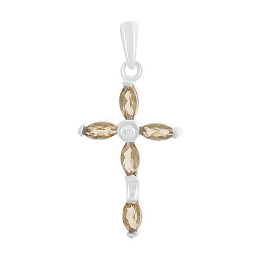 Срібний хрестик із султанітом 1.365ct