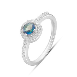 Серебряное кольцо с мистик топазом 0.75ct