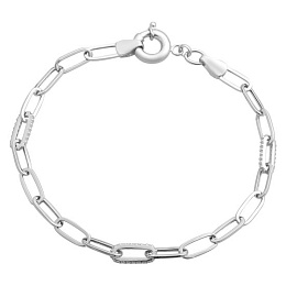 Золотий браслет з фіанітами 0.48ct