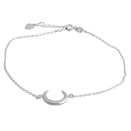 Silver leg bracelet without stones