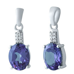 Серебряная подвеска с александритом 3.291ct