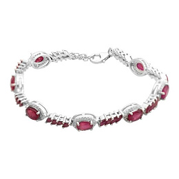 Срібний браслет з рубіном 12.29ct
