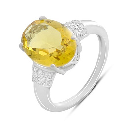Срібна каблучка з цитрином nano 5.065ct