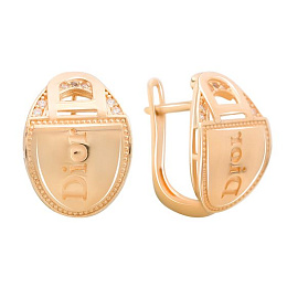 Срібні сережки з фіанітами 0.14ct