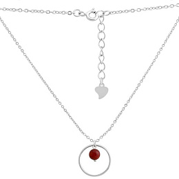 Серебряное колье с кораллом