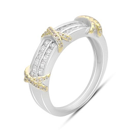 Серебряное кольцо с фианитами