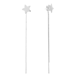 Silver earrings without stones