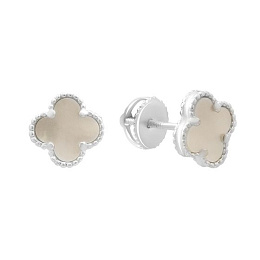 Серебряные серьги с перламутром