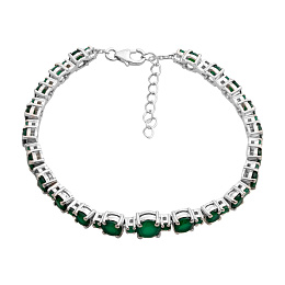 Серебряный браслет с агатом 6.338ct