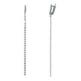Silver earrings without stones