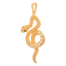 Золота підвіска з фіанітами 0.32ct