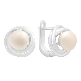 Серебряные серьги с жемчугом