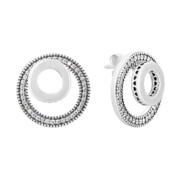 Silver Earrings with Fianites