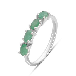 Серебряное кольцо с изумрудом 0.8ct