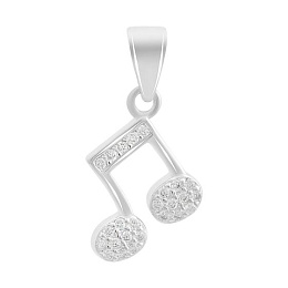 Серебряная подвеска с фианитами