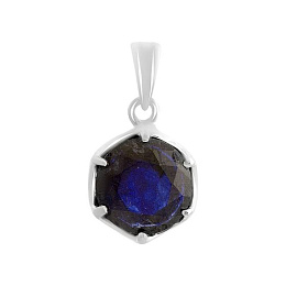 Серебряная подвеска с сапфиром 4.01ct