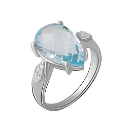 Серебряное кольцо с топазом 5.355ct