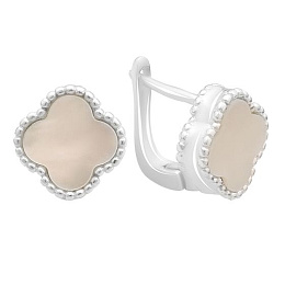 Серебряные серьги с перламутром