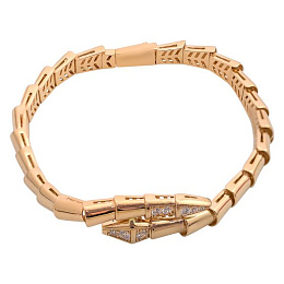 Золотой браслет с фианитами 2.4ct