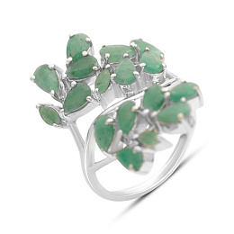 Серебряное кольцо с изумрудом 2.8ct