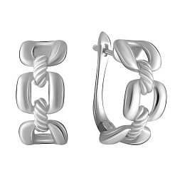 Silver earrings without stones
