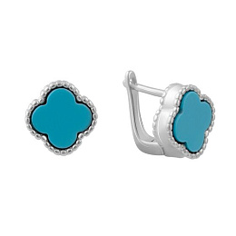 Серебряные серьги с бирюзой