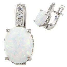 Серебряные серьги с опалом 1.475ct