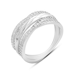 Silver Ring with Fianites
