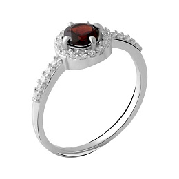 Серебряное кольцо с гранатом 1.007ct