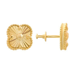 Gold earrings without stones