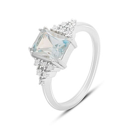 Срібна каблучка з топазом 2.13ct