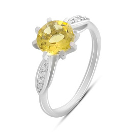 Срібна каблучка з цитрином nano 1.579ct