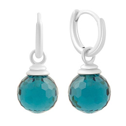 Серебряные серьги с фианитами