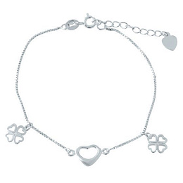 Silver leg bracelet without stones