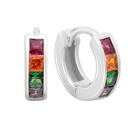 Silver Earrings with Fianites