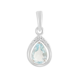Серебряная подвеска с топазом 0.872ct